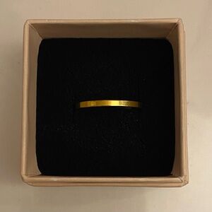 2mm Flat Edge Minimalist Gold Ring